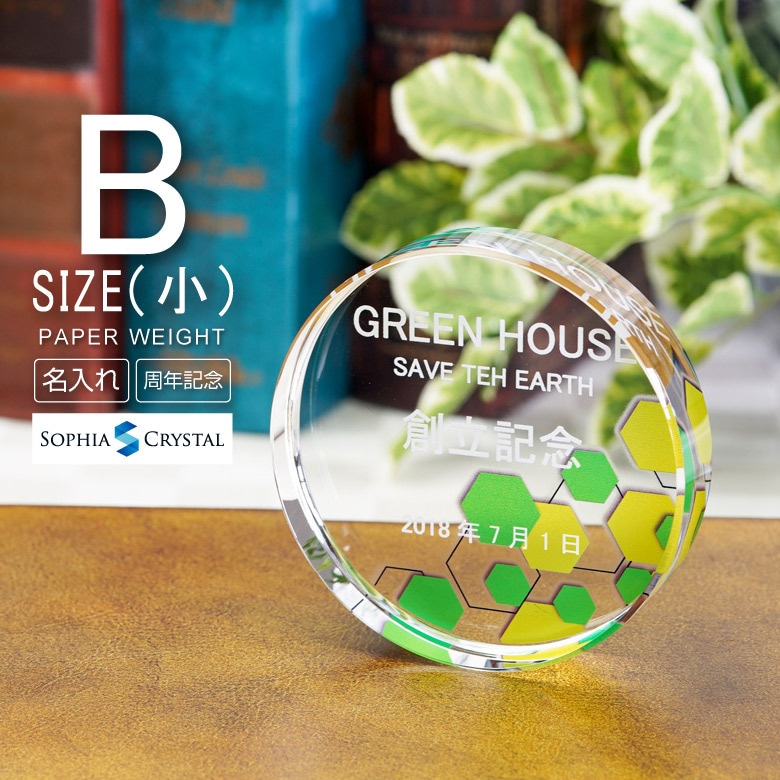 クリスタル ペーパーウェイト 【DW-1小】 | □ペーパーウェイト