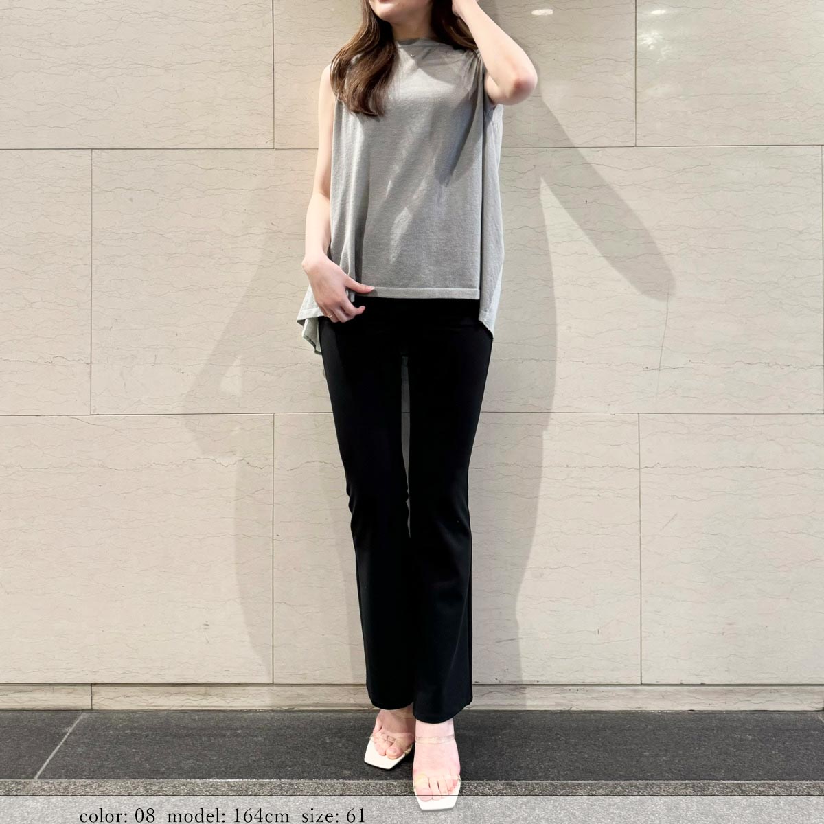 Mrs.Jeana公式】｜Mrs.Jeanaの美脚2WAYギャバストレッチパンツ｜快適な