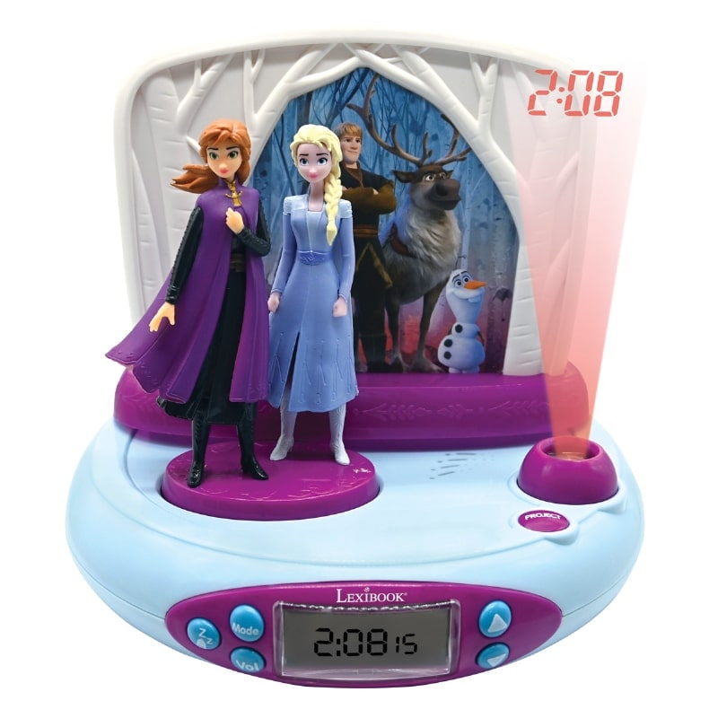 サウンド付き プロジェクター目覚まし時計 アナと雪の女王