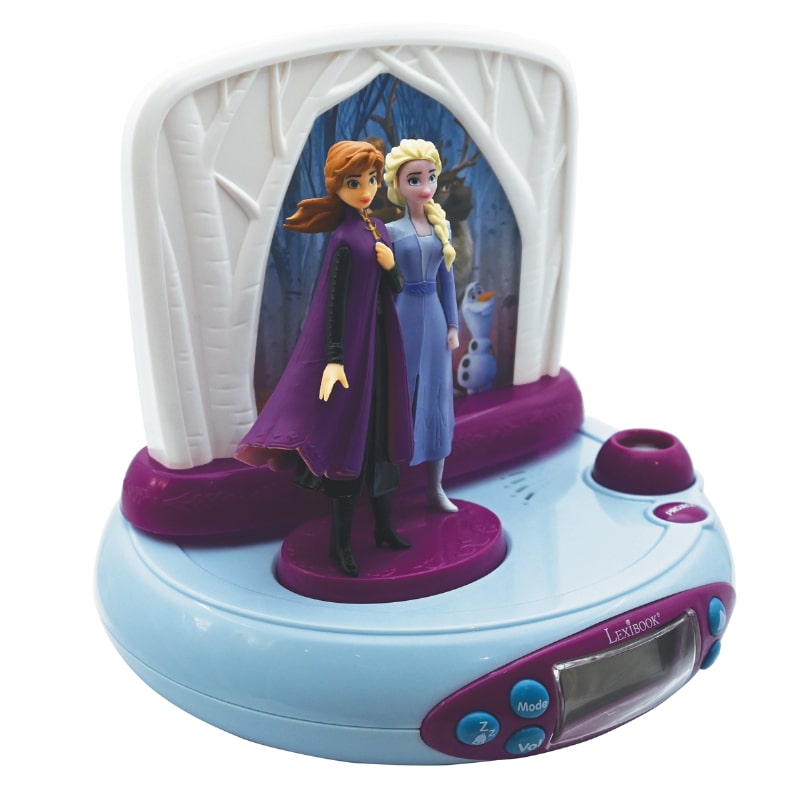 サウンド付き プロジェクター目覚まし時計 アナと雪の女王