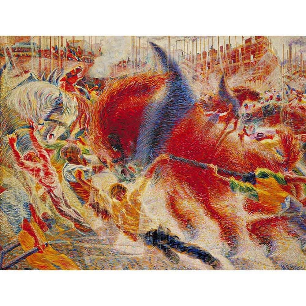 都市の成長 【6号】 ウンベルト・ボッチョーニ 【 額縁が選べる 額入り