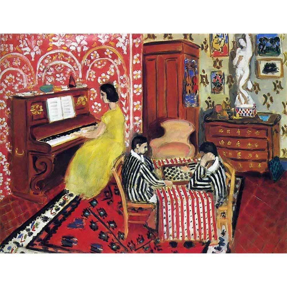 ピアニストとチェッカーをする人々 【6号】 アンリ・マティス 【 額縁