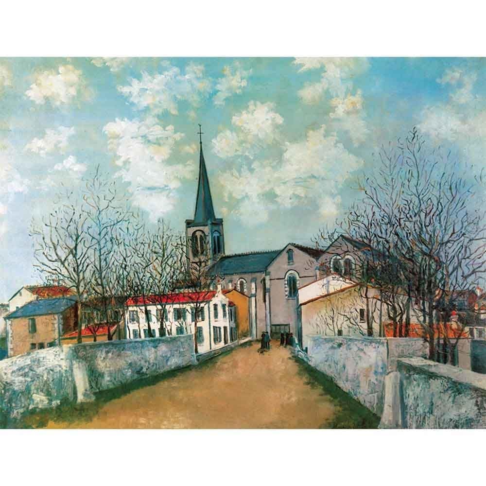 郊外の教会 【6号】 モーリス・ユトリロ 【 額縁が選べる 額入り 複製