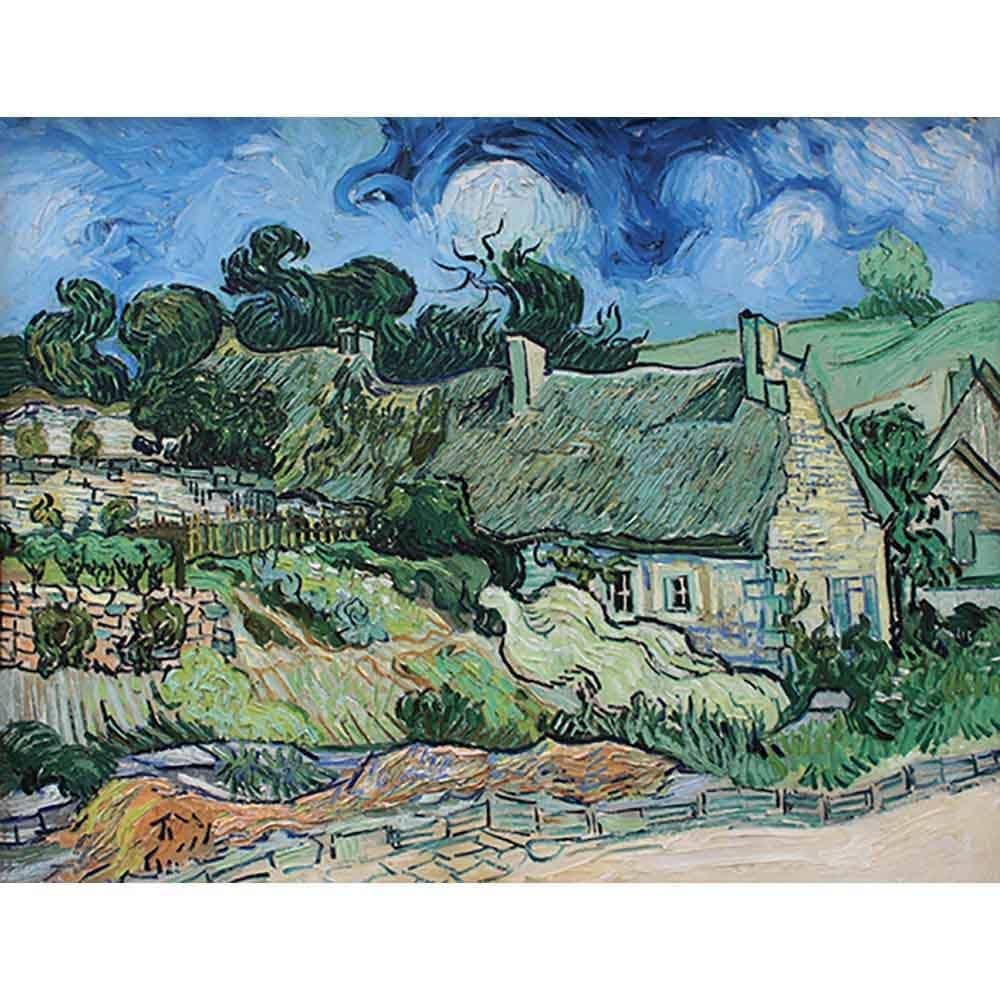 わらぶき屋根の家々 【10号】 フィンセント・ファン・ゴッホ 【 額縁が