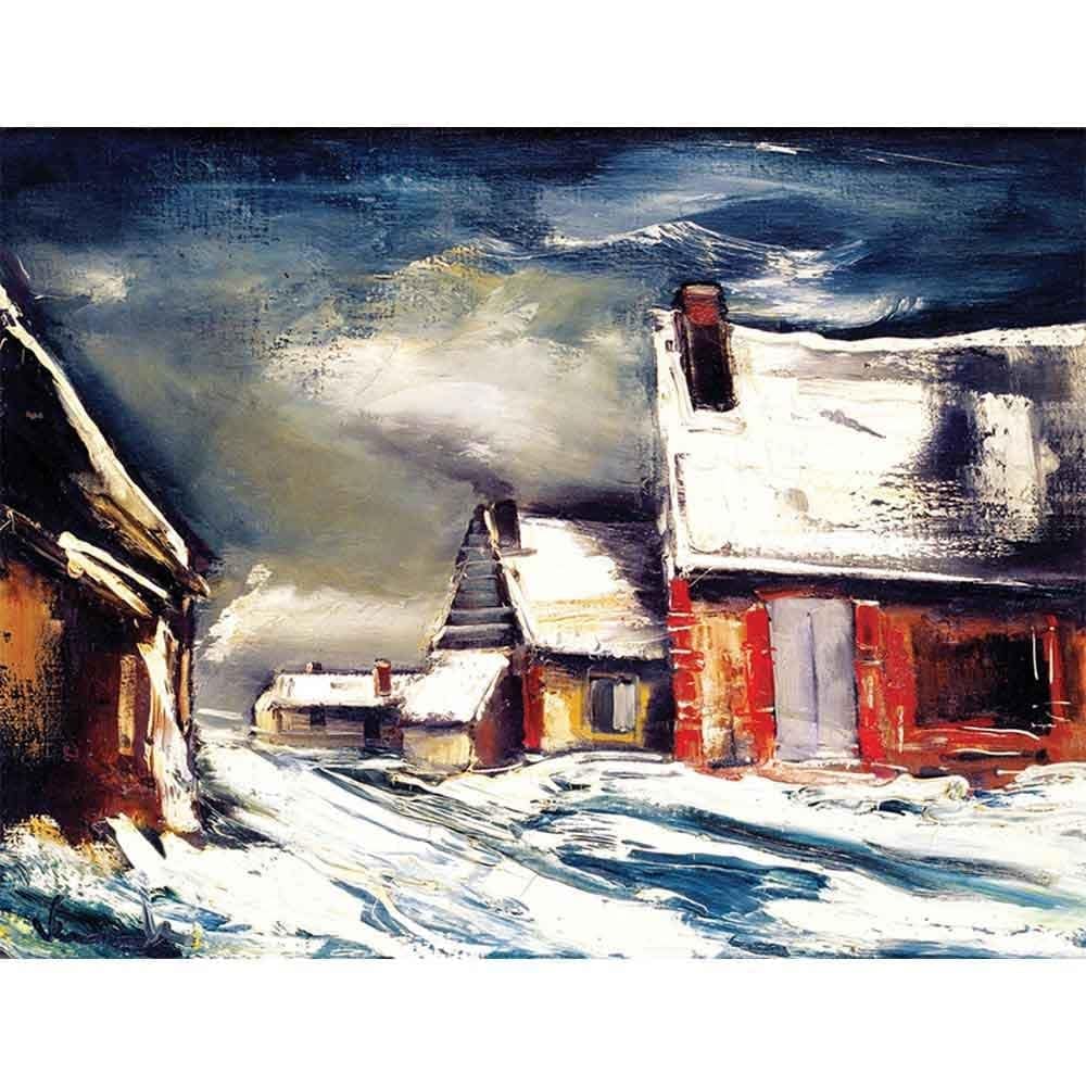 雪の村 【20号】 モーリス・ド・ヴラマンク 【 額縁が選べる 額入り