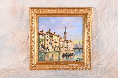 イタリア製 額絵 中 オールドベネチア｜Q716512514 | イタリア家具