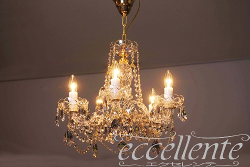 クリスタル 5灯シャンデリア クリスタルガラス シャンデリア(5灯