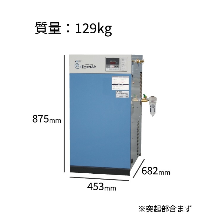 SLP-22EFD アネスト岩田 オイルフリースクロールコンプレッサー | 出力