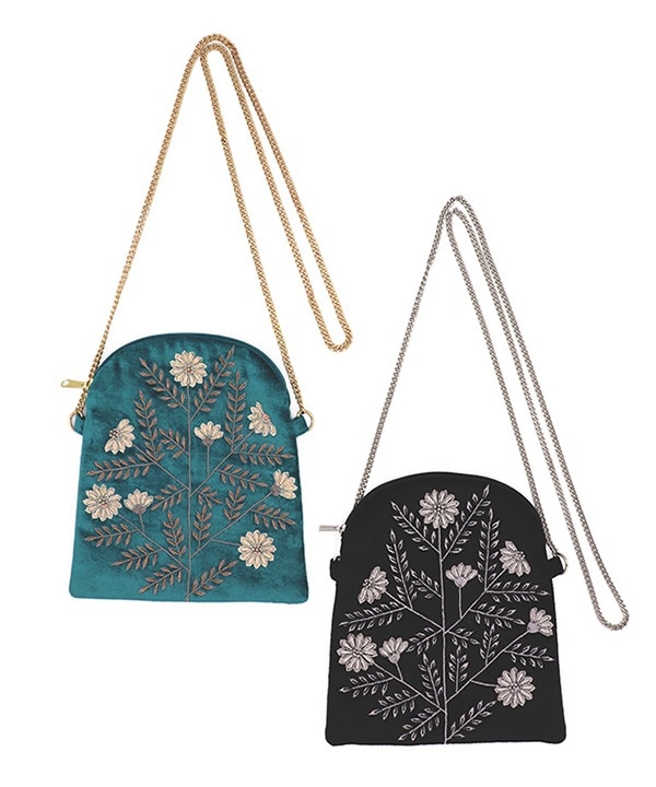 30％OFF】別珍ザリ刺繍ポシェット（花）｜KANKAN ONLINE SHOP【公式】