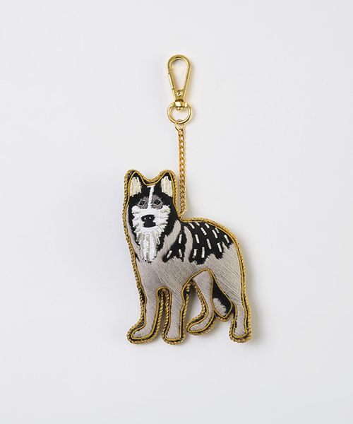 ザリ刺繍キーホルダー （ホワイトホース) M21-1213｜KANKAN ONLINE