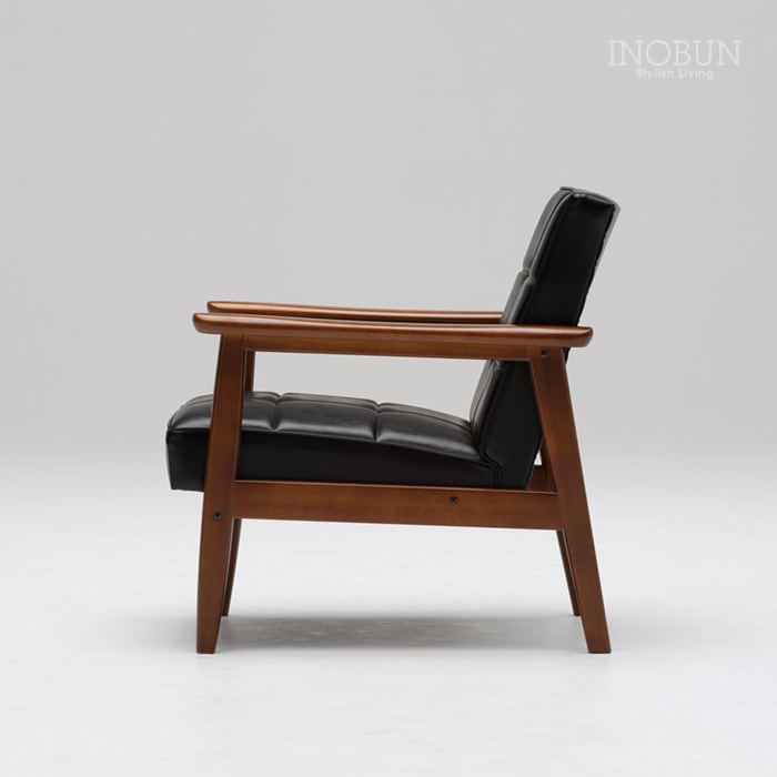 カリモク60 Kチェア 1シーター スタンダードブラック ウォールナット