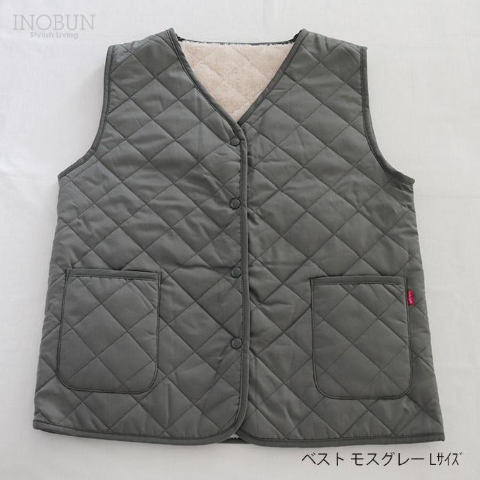 キルティングベスト Daily Quilt2 L モスグレー INOBUN イノブン