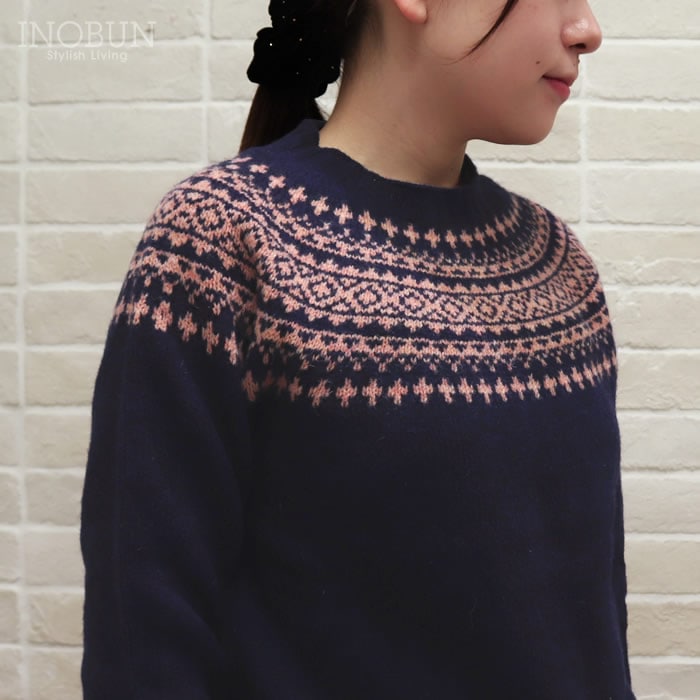 Harley of Scotland フェアアイルセーター ネイビー系 ハーレーオブ