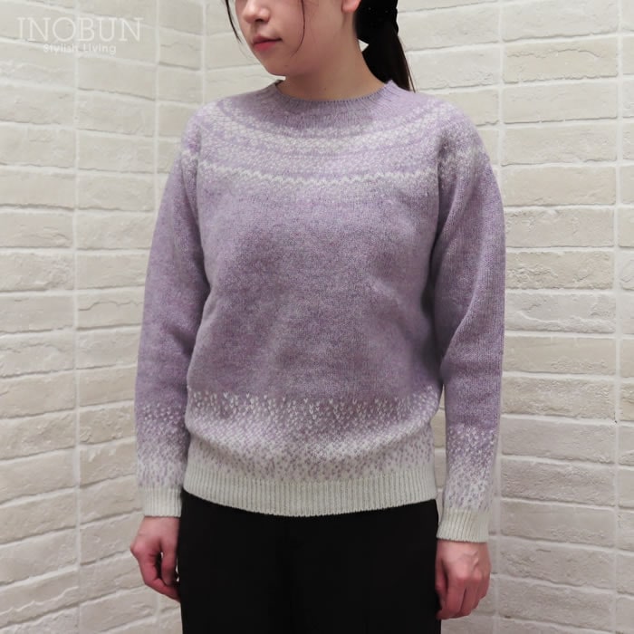 Harley of Scotland フェアアイルセーター パープル系 ハーレーオブ