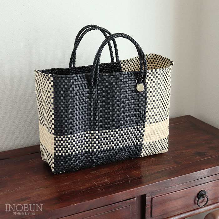 メルカド バッグ レトラ 横長Sサイズ クロスライン ブラック CROSS