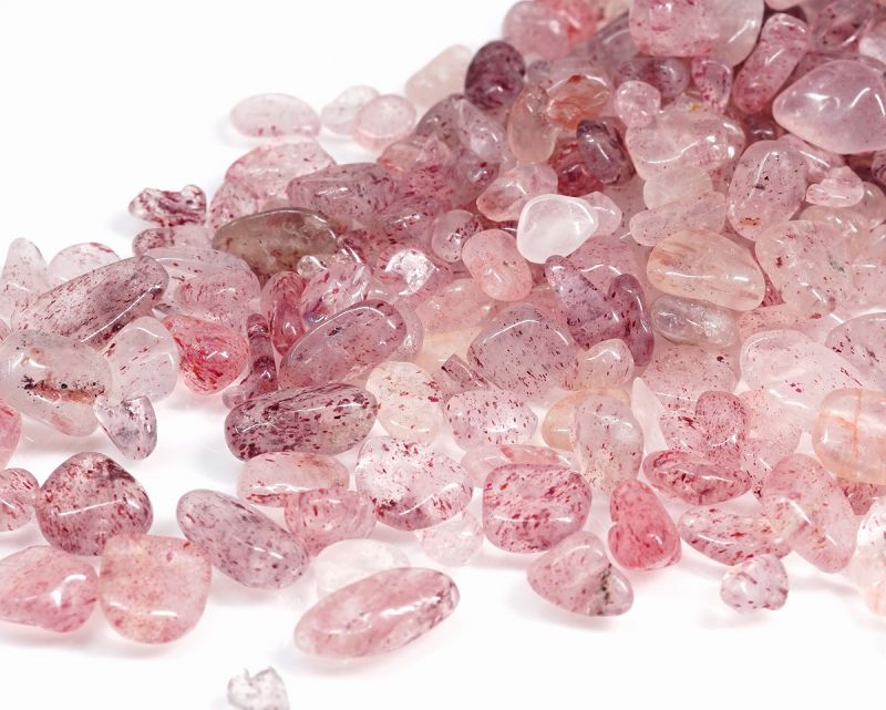 ストロベリークォーツ さざれチップ 100g 【浄化・エネルギーチャージ