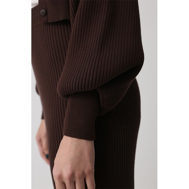 RIM.ARK / リムアーク ボリュームスリーブニットカーディガン｜アース