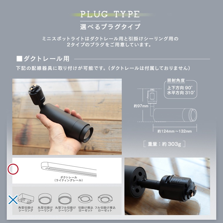 エジソンスマート ミニスポットライト ブラック ダクトレール用 RST