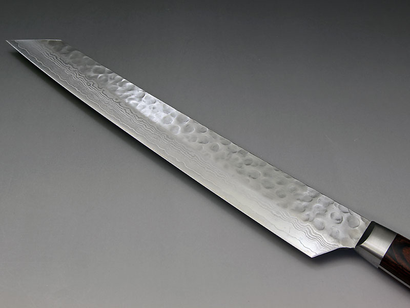 V金10号割込 ダマスカス17層鎚目 切付柳刃270