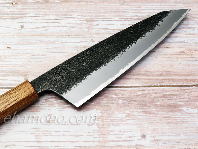 堺孝行 焔 紅蓮 青二鋼 黒打ち鎚目 切付牛刀（剣型牛刀）225