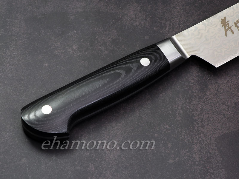 堺孝行 コアレスダマスカス 剣型（切付）柳刃260 ブラックマイカルタ
