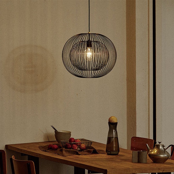 APROZ.】ジャージー ペンダントライト「JERSEY」ブラック（W430×D430