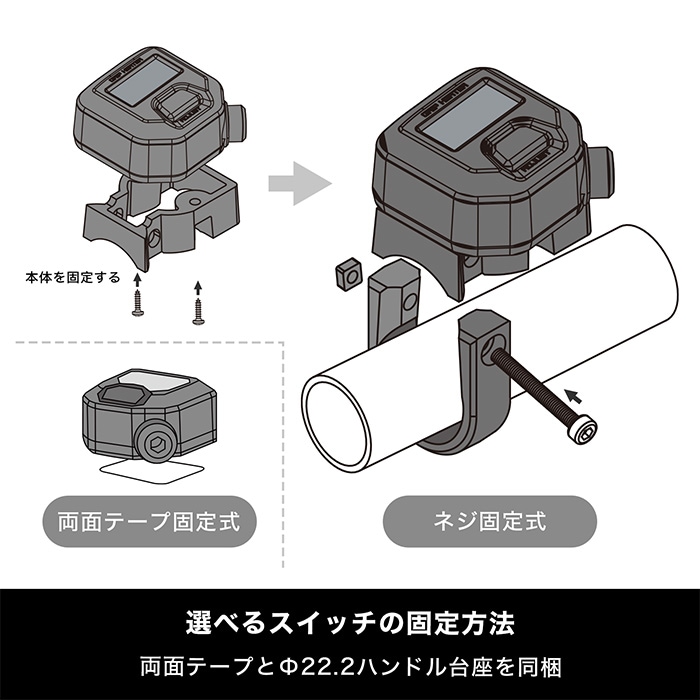 汎用 グリップヒーターHG120 + アクセサリー電源接続セット