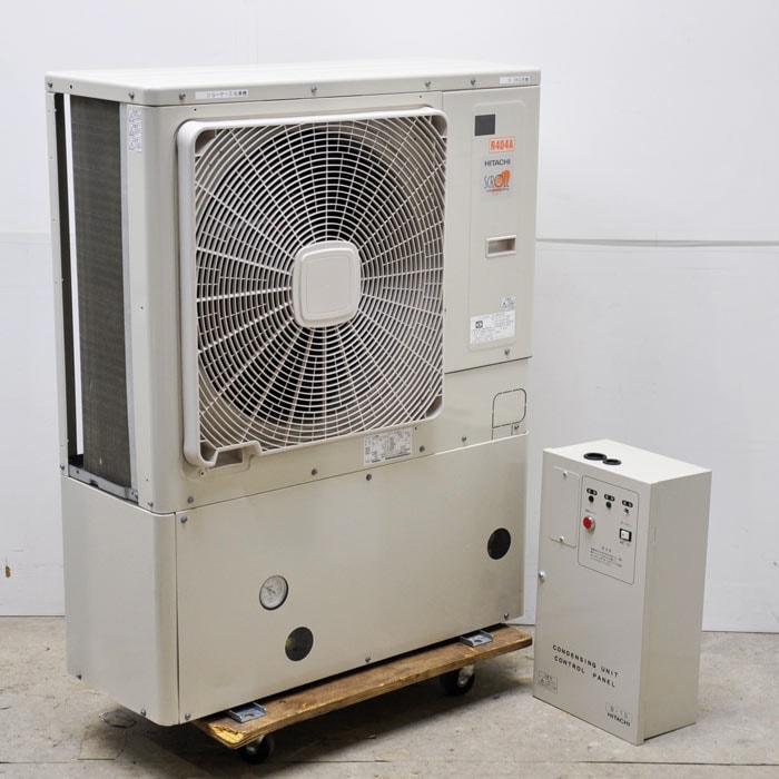 中古】 スクロール冷凍機本体 KX-R4A3 三相200V 4馬力 日立 2020年