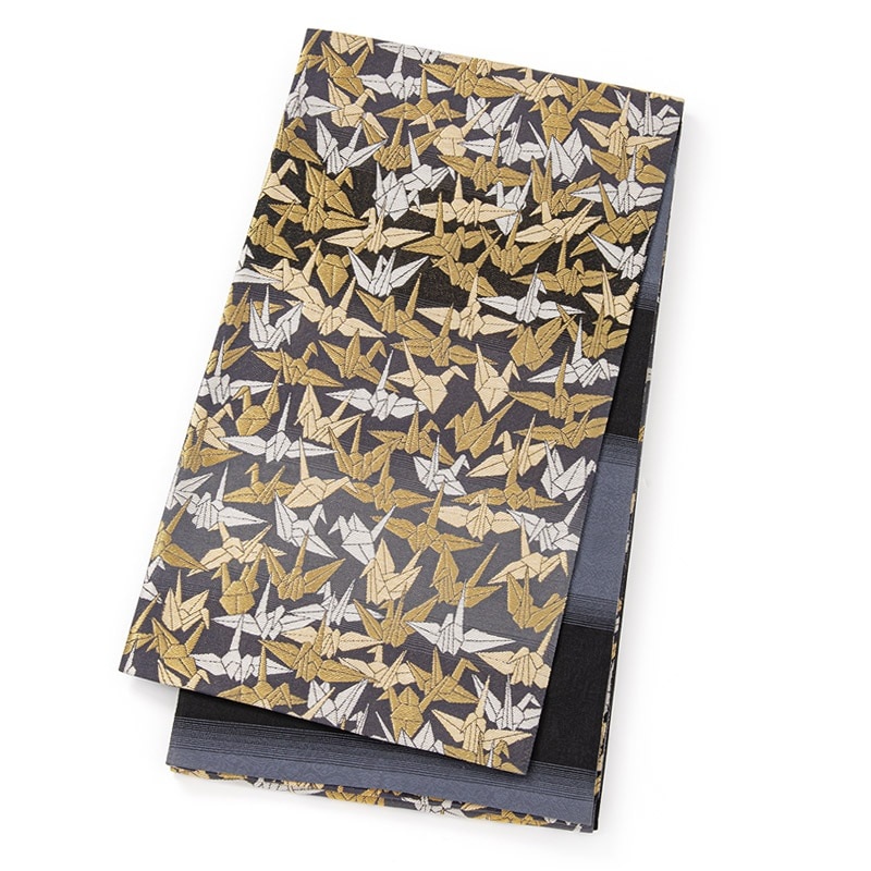 袋帯 正絹 六通 黒 折り鶴 芯入り 435cm | 大人和装,婦人着物・袴・帯