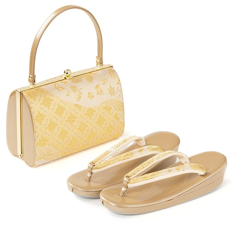 草履バッグセット 留袖用 金 佐賀錦 七宝 中国製 | 大人和装,婦人和装