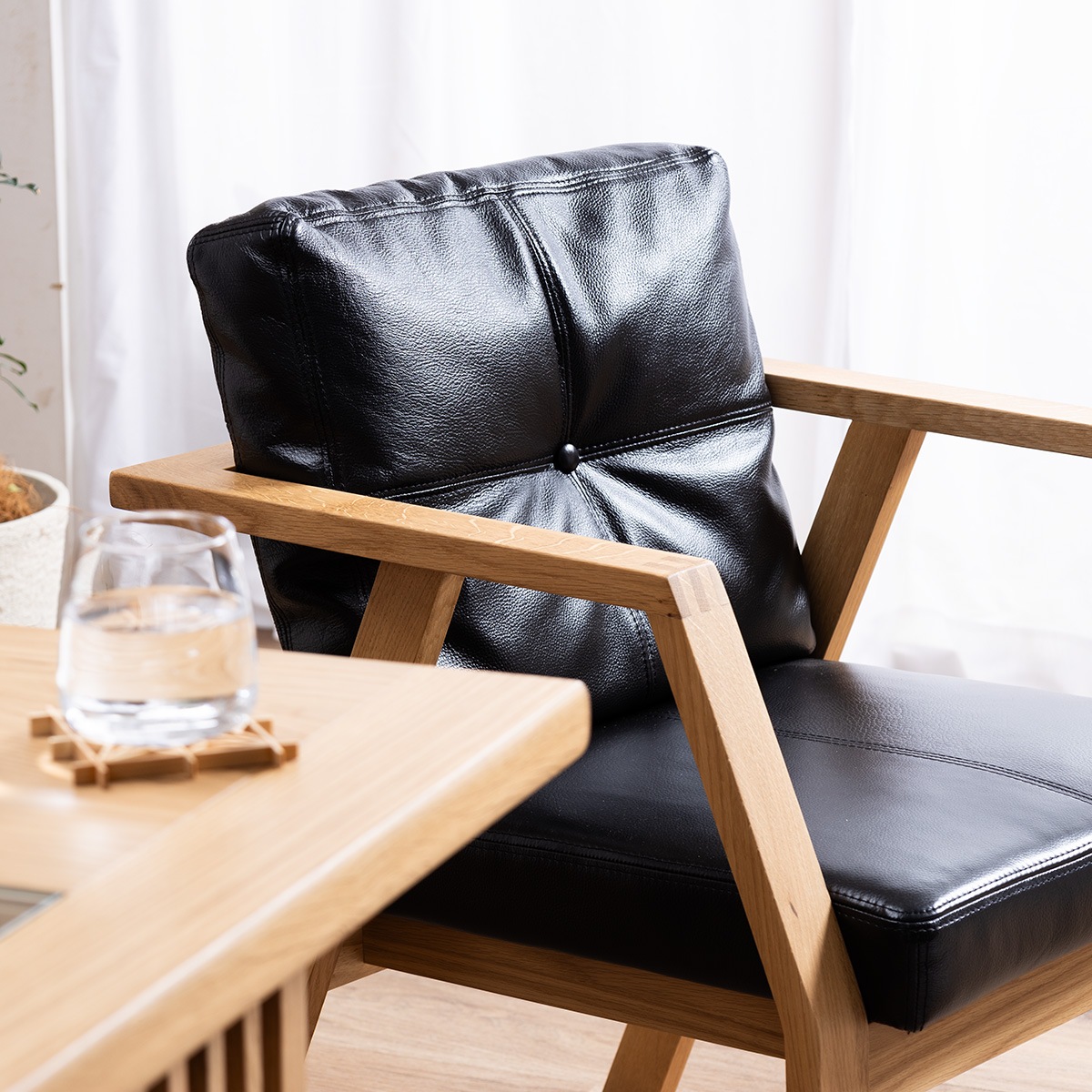 座面高さ44.5］ 優雅 OAK ｜ 1人用 ダイニングチェア