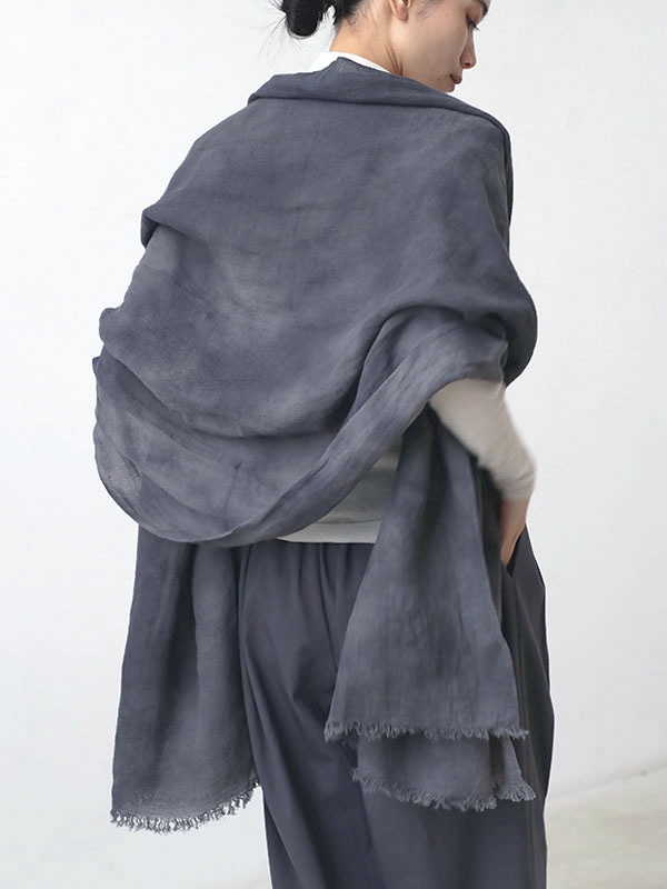 evam eva コットン ブランケット セージ色 evam eva｜cotton color