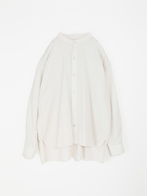 evam eva｜cotton wool band collar shirt [men's]｜men's