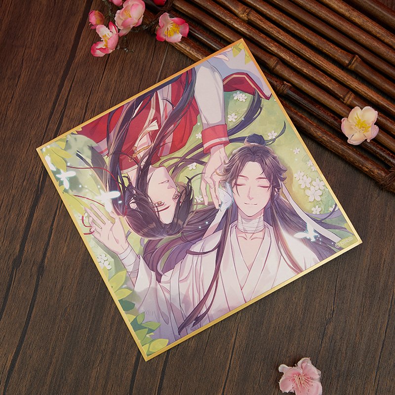 てんかんしふく-色紙 銀の蝶 並行輸入商品,天官賜福,キャラグッズ