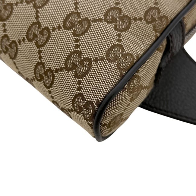 グッチ ボディバッグ ベージュ ブラウン GGキャンバス 449174 美品