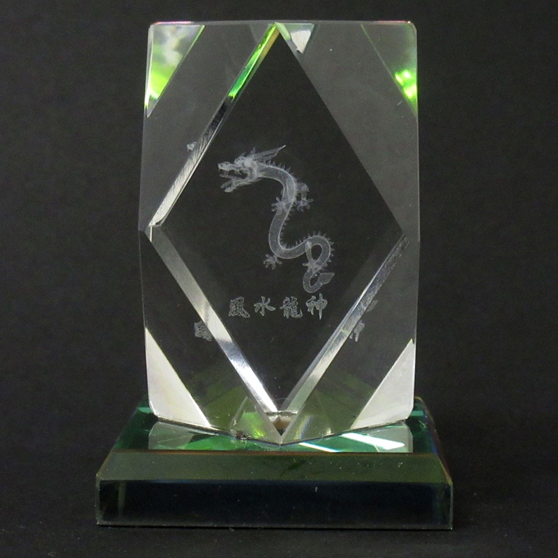 3Dダイヤカットクリスタル 昇り龍（風水龍神） No.120-666 | 世界の