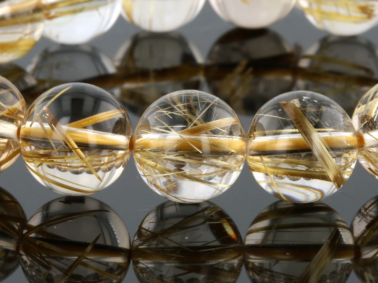 タイチンルチル ブレスレット 11mm玉 No.29 最高級（5A） ｜最高級