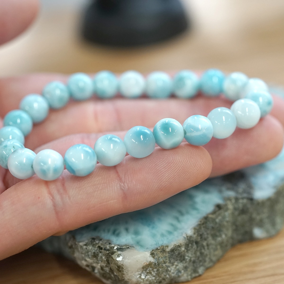 ラリマー ブレスレット 8mm玉 No.51 [ 画像現物・一点物 ]｜最高級