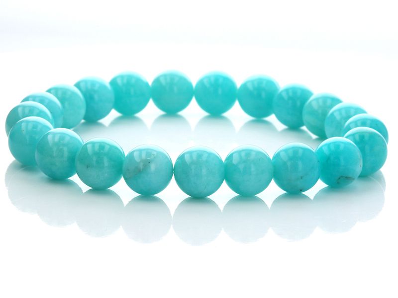 アマゾナイト ブレスレット 10mm玉 No.7｜最高級パワーストーン販売の