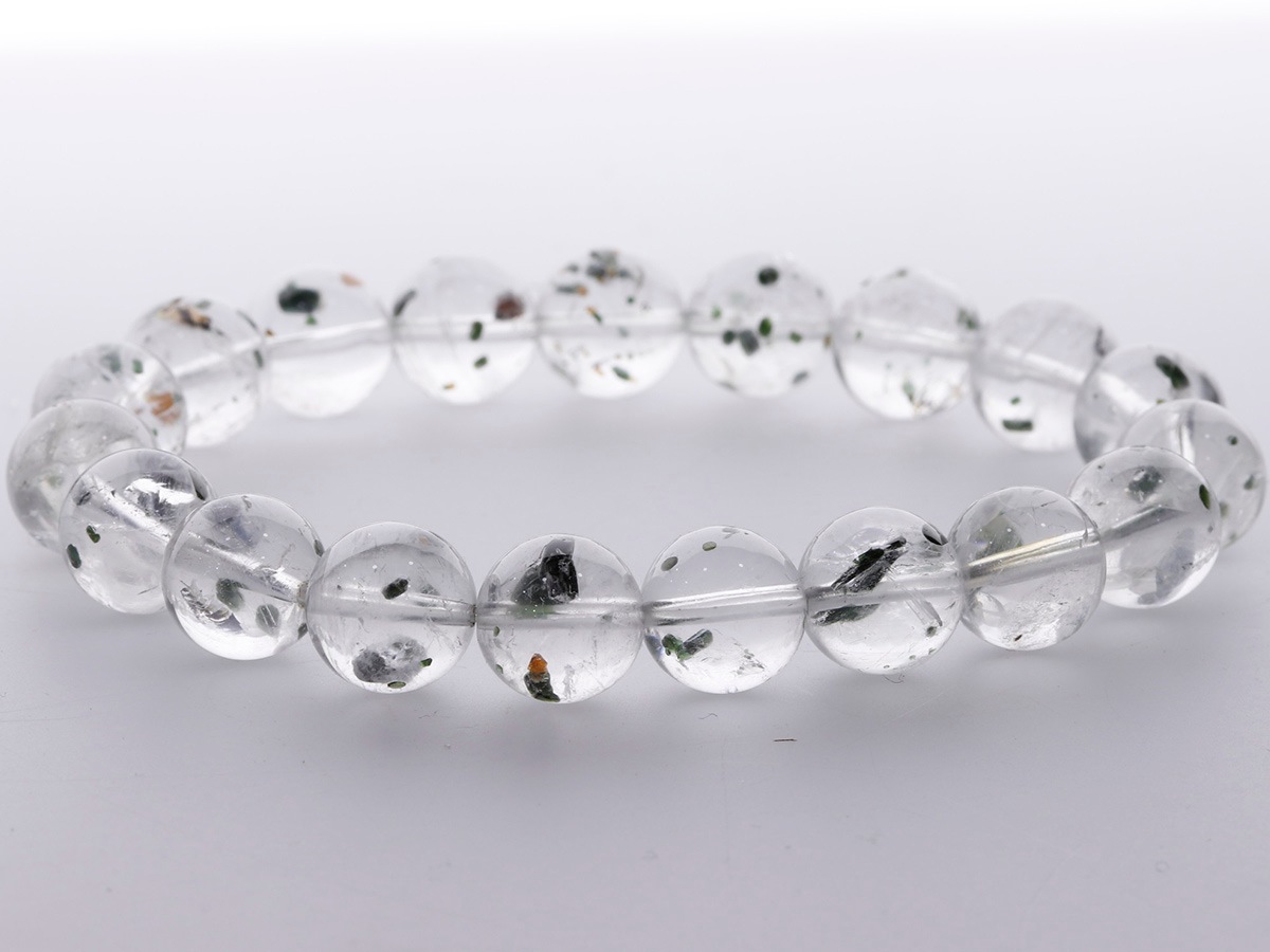 トルマリン＆ガーネット イン クオーツ ブレスレット 10.6mm玉 No.s