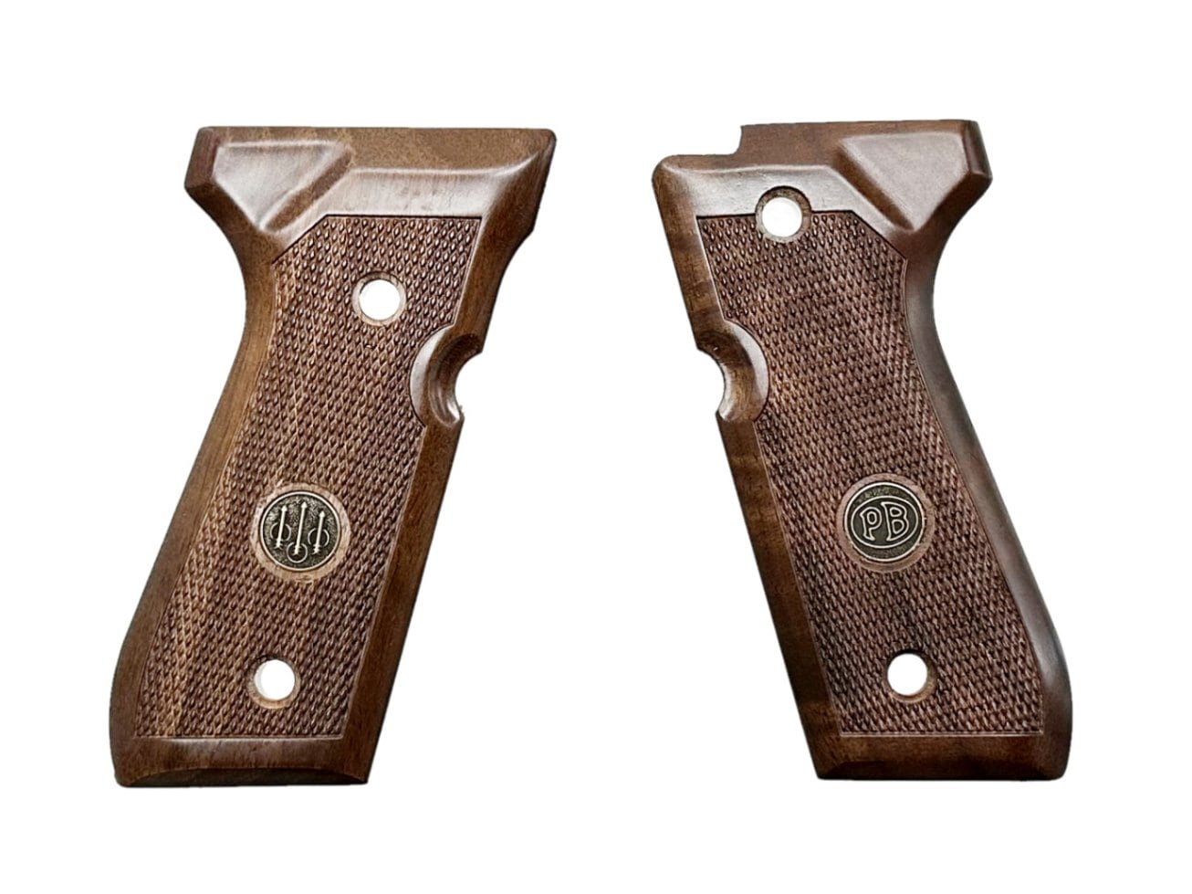 BERETTA社純正 M92Fシリーズ用木製グリップ チェッカリング仕様