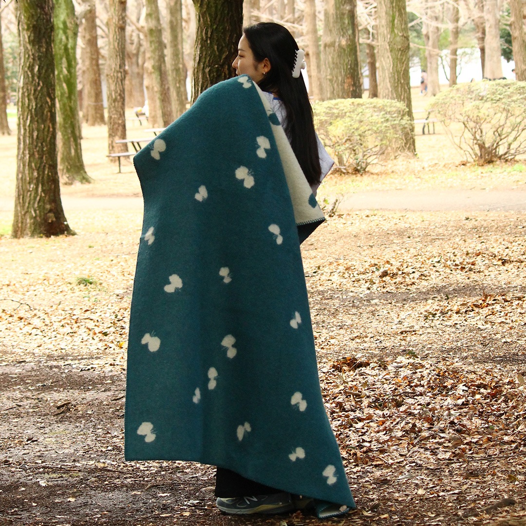 CHOUCHO ウールブランケット シングル（クリッパン×ミナ ペルホネン