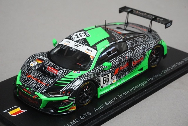 1/43 スパーク SB371 アウディ R8 LMS GT3 24H Spa 2nd 2020 #66