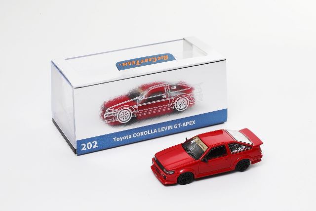 新品 LL-046-202 DCT 1/64 トヨタ Toyota Wide-Body AE86 Red (RHD