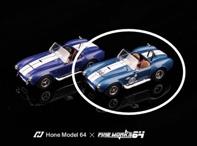 新品 Hone Model 64x FineWorks64 1/64 shelby cobra 427 シェルビー
