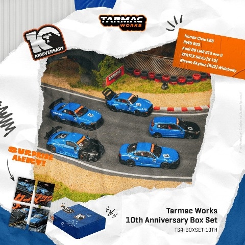 新品 T64-BOXSET-10TH Tarmac Works 1/64 Tarmac Works 10th
