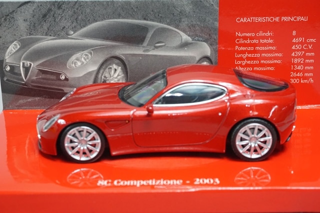 1/43 ミニチャンプス 403120523 アルファロメオ 8C Competizione 2003