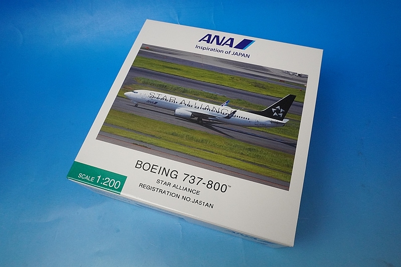 JFOX 1/200 ANA B737-800 JA51AN 完成品 JFOX 1/200 ANA B737-800