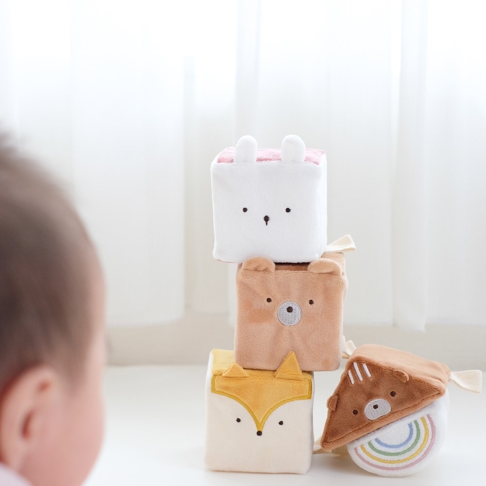 ふわふわブロックと布えほんのセット [cocory friends] amanoppo 出産