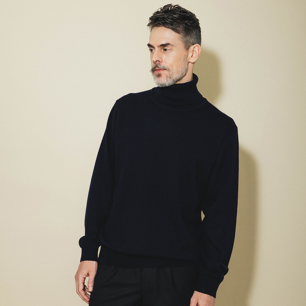 カシミヤ100％ タートルネック | Men's Knit | FUKAKINET